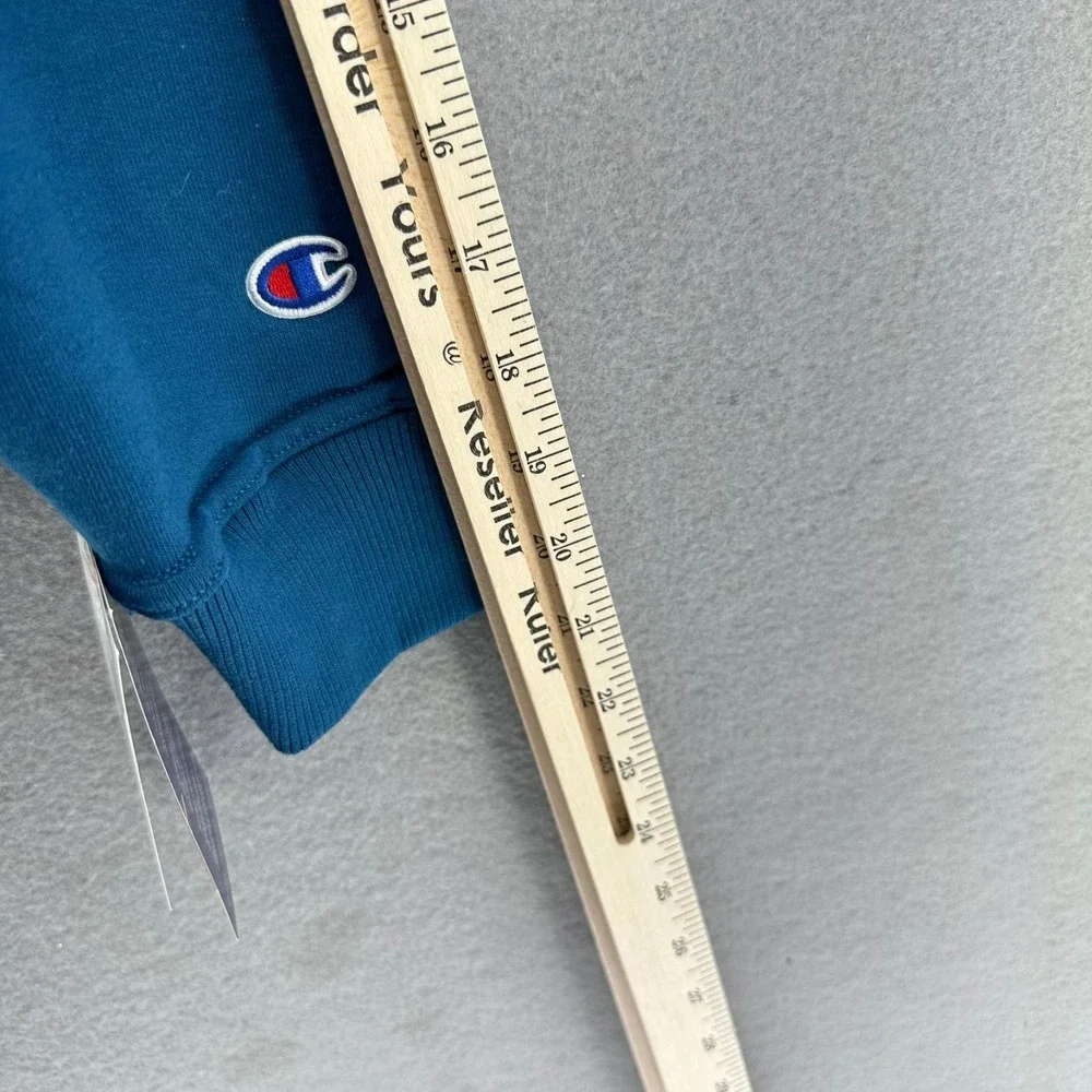 Champion‎ Powerblend Fleece Feel Sweatshirt Pullover Teal SZ M NWT Baggy Loose